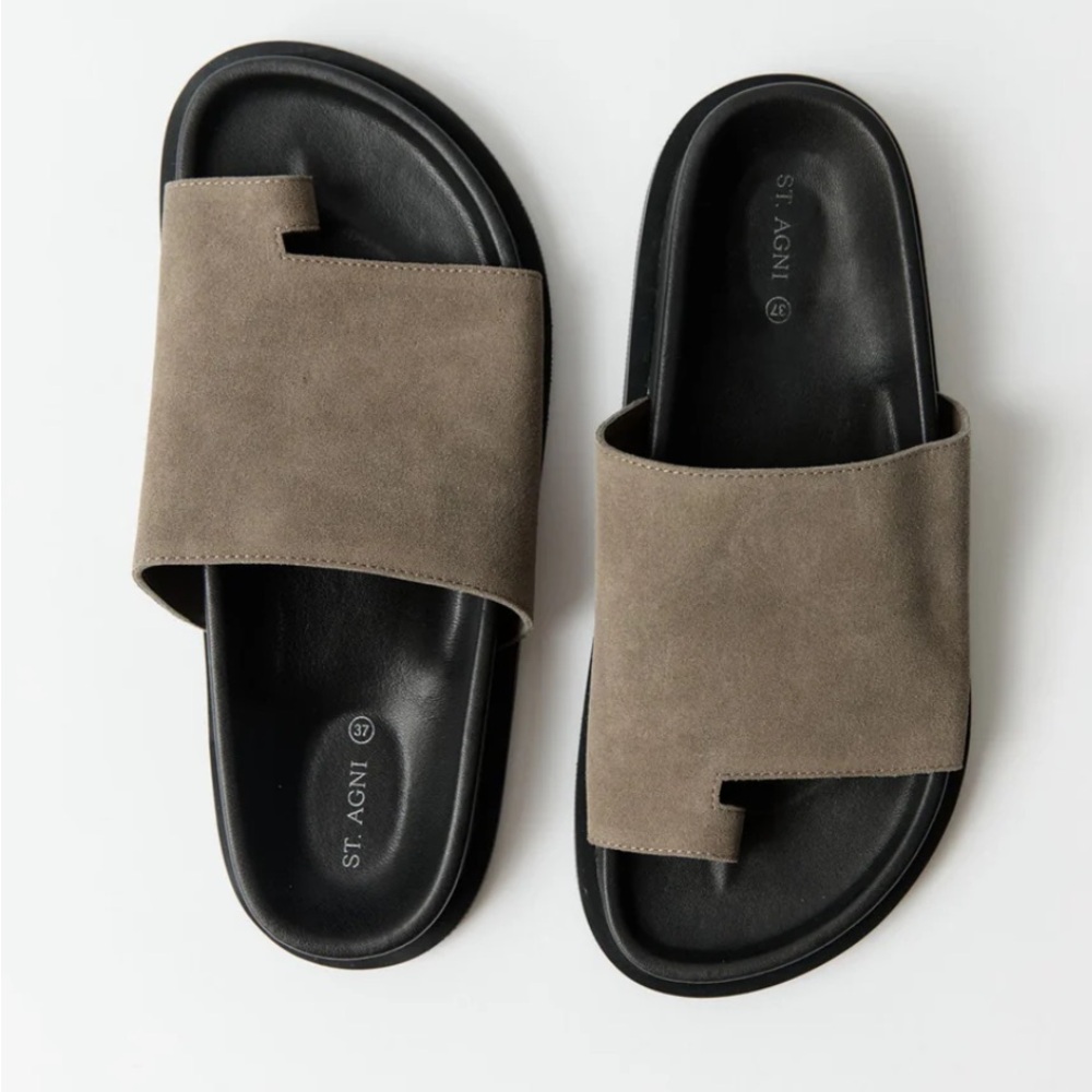 St. Agni Leo Suede Sandals
